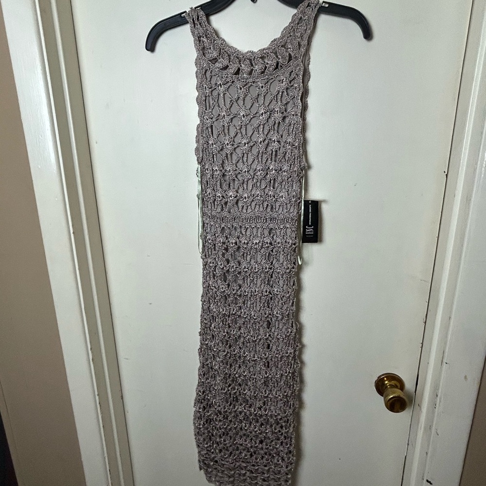 Gold Crochet Maxi Dress